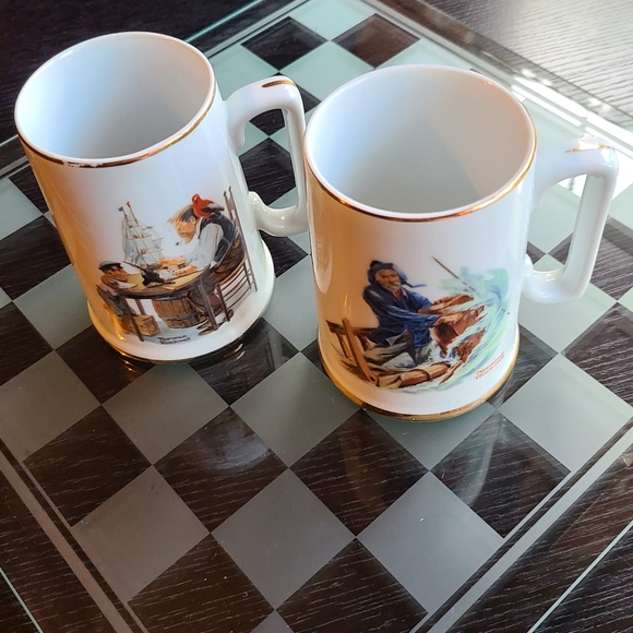 Norman Rockwell Cups Muggold trim in excellent condition collectible - Picture 3 of 10